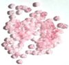100 4mm Pink and White Givre Cube Beads